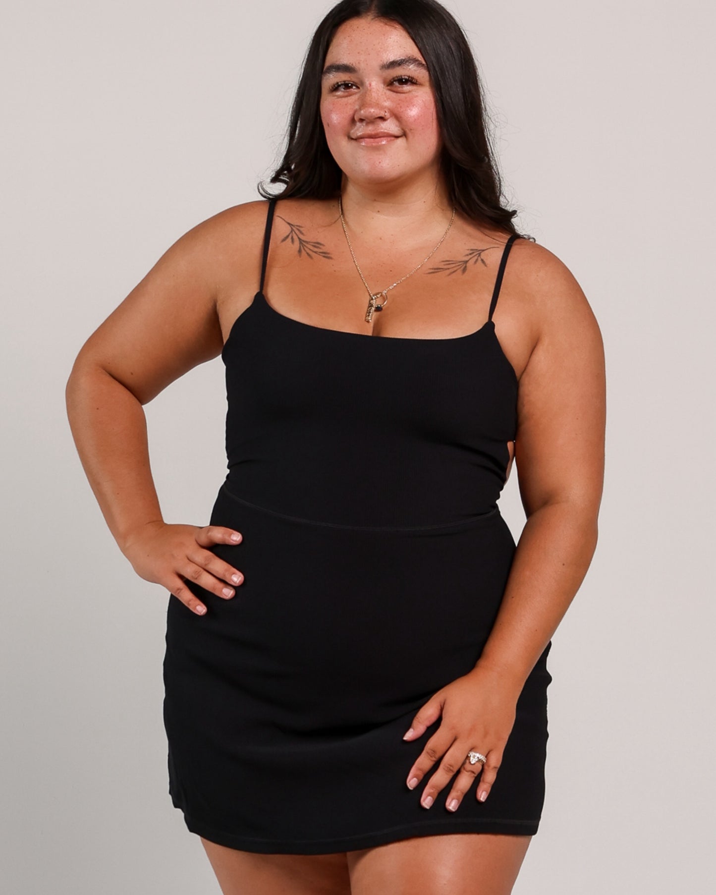 Kayla Dress in Smooth Black