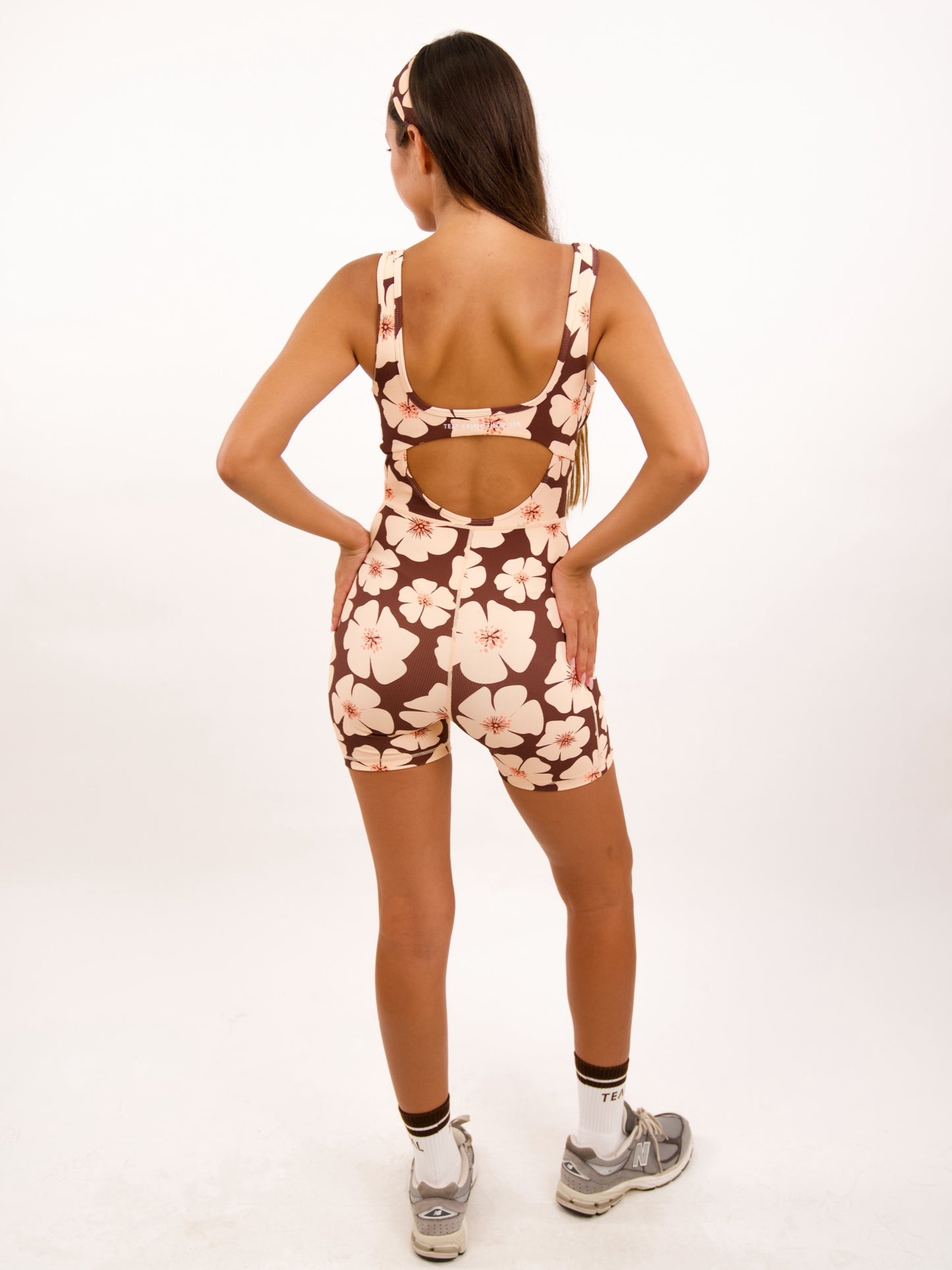 Aura Jumpsuit in Floral Burst Chocolate