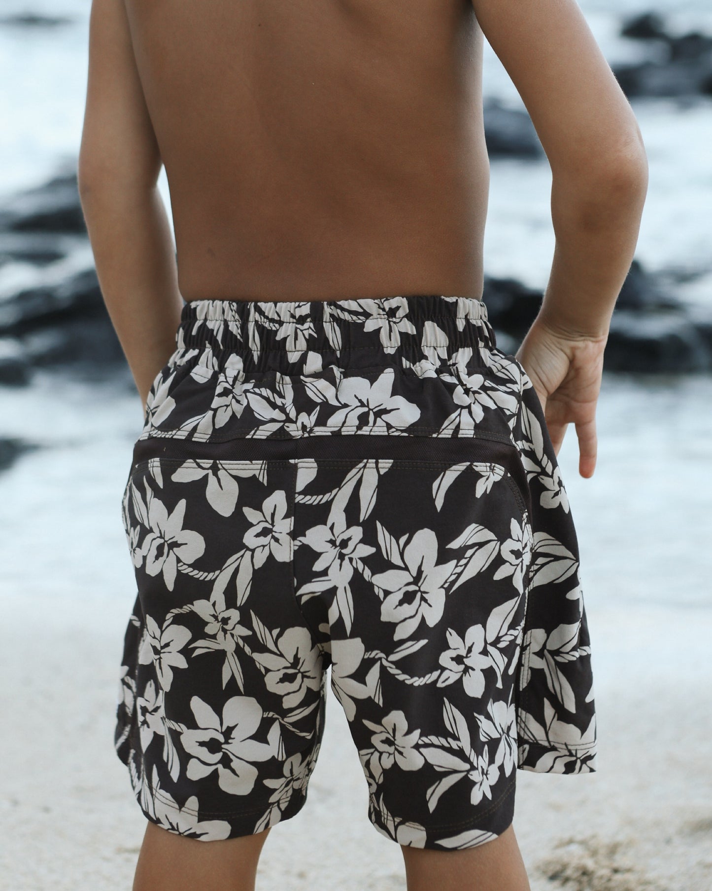 Luxe Hybrid Boy's Shorts in Mocha Orchid