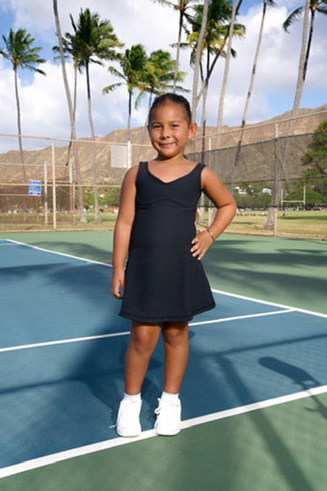 Mini Aura Dress in Ribbed Black