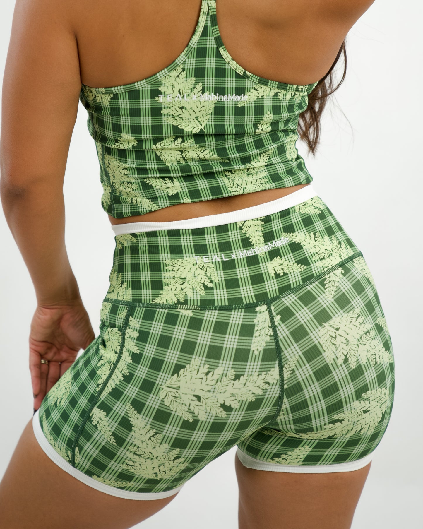 Essential 4.5" Biker Short in Green Palapalai