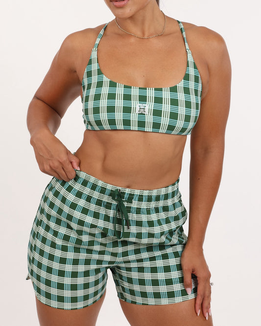 Women’s Hybrid Short in UH Green Palaka