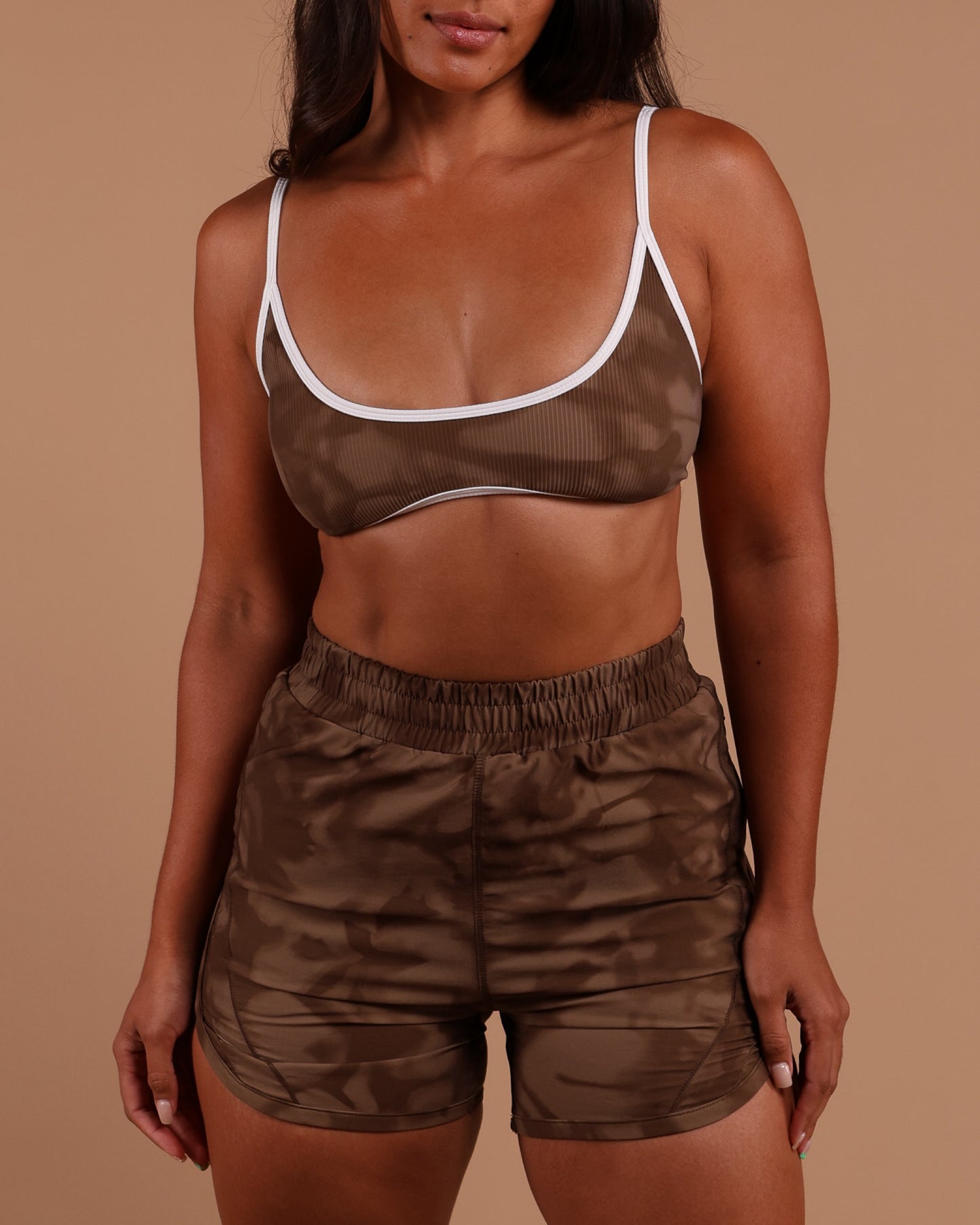 Liv Micro Top in Brown Shibori