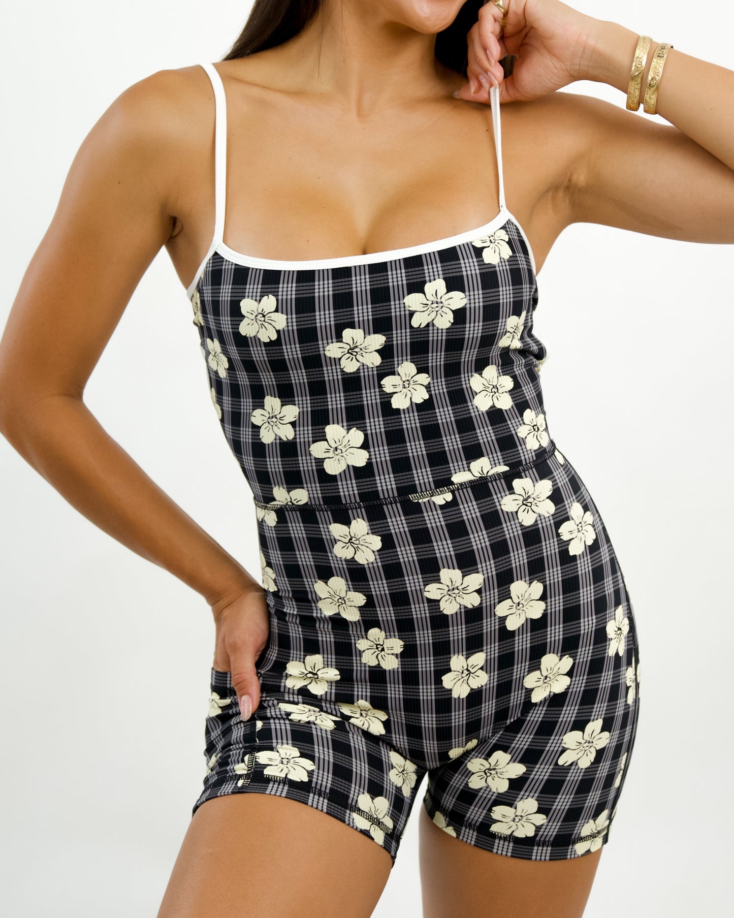 Kayla Jumpsuit in Black Puakenikeni
