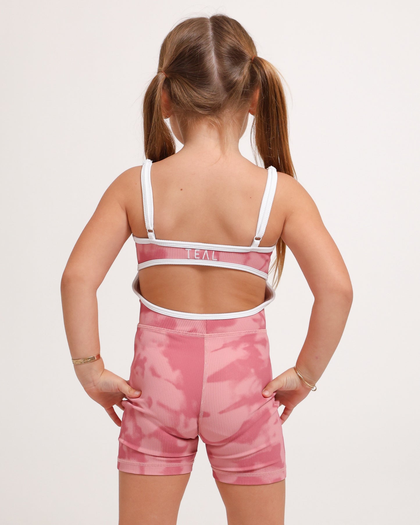 Mini Kayla Jumpsuit in Pink Shibori