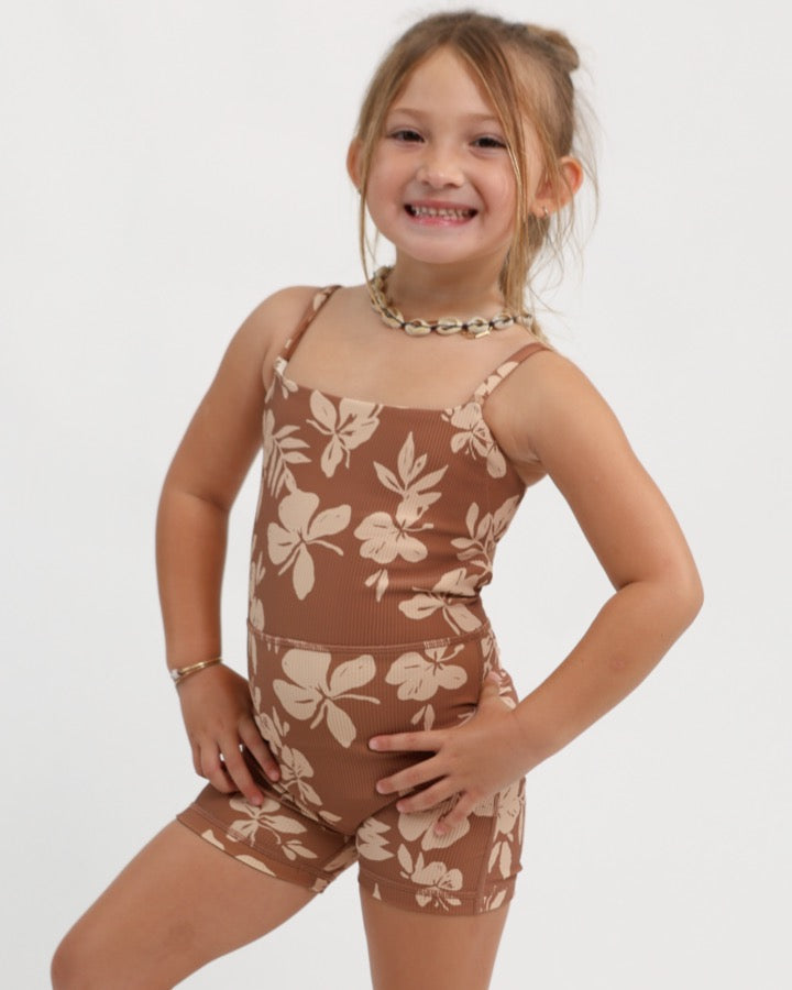 Mini Kayla Jumpsuit in Okika Saddle