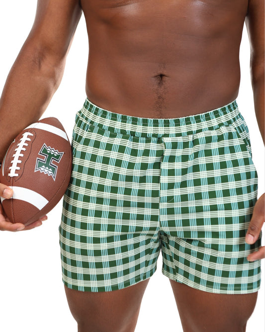 Louis Hybrid 6” Men's Shorts in UH Green Palaka