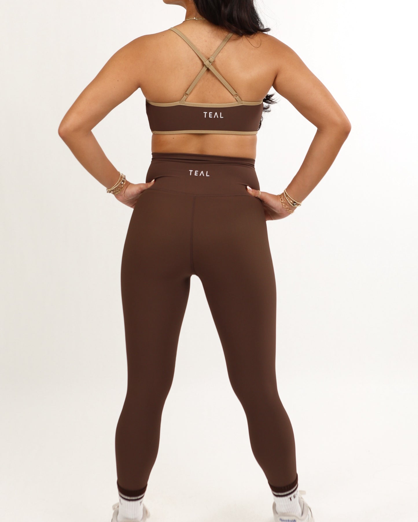 Essential Full Leggings in Ribbed Mocha